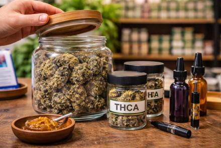THCA hemp flower and wax concentrate products available at Green Leaf Botanicals 919 in Cary North Carolina